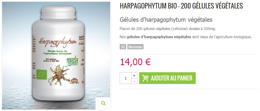 Gélules d'harpagophytum Bio